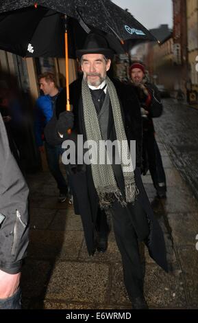 Timothy Dalton on the set of Showtime's 'Penny Dreadful' shooting on location on Dame Lane  Featuring: Timothy Dalton Where: Dublin, Ireland When: 10 Feb 2014 Stock Photo