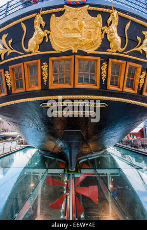 The preserved SS Great Britain now sits in a climate controlled dry dock Stock Photo