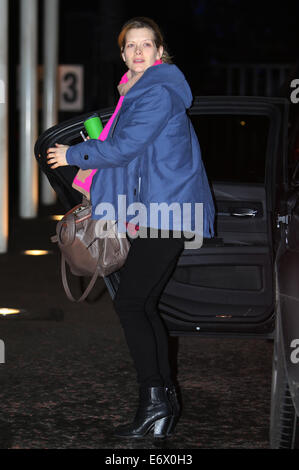 Andrea Lowe outside ITV Studios  Featuring: Andrea Lowe Where: London, United Kingdom When: 11 Feb 2014 Stock Photo