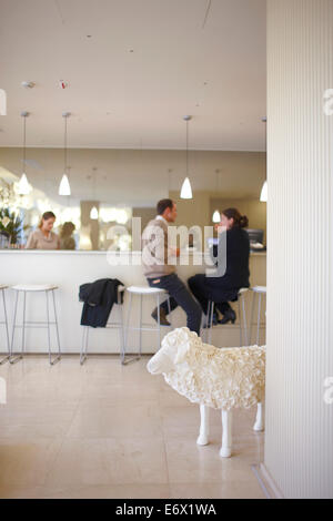 Reception area and lounge in Hotel Maison Moschino, Via Monte Grappa 12, Milan, Italy Stock Photo