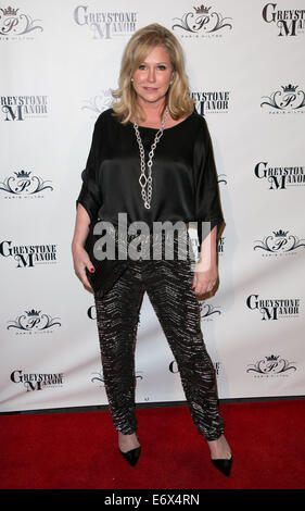 Celebrities attend Paris Hilton's Birthday Party at Greystone Manor.  Featuring: Kathy Hilton Where: Los Angeles, California, United States When: 16 Feb 2014 Stock Photo