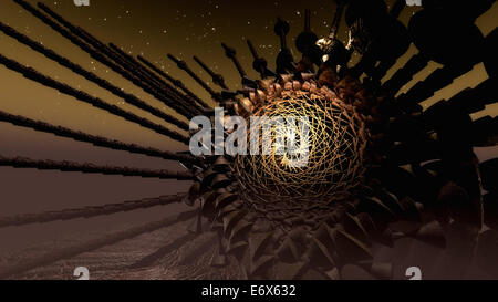 Digital Illustration og an Alien Structure Stock Photo - Alamy