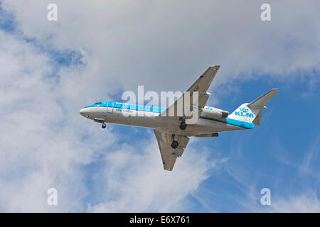 A Fokker 70 of KLM as a cityhopper Stock Photo