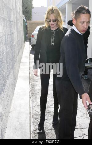 Melanie Grifith seen leaving E Baldi restaurant with a friend after