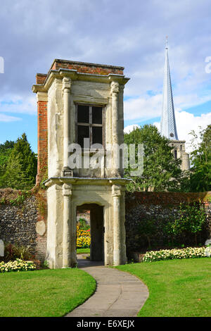 Charter Tower entrance to Walled Garden, Gadebridge Park, Hemel Hempstead, Hertfordshire, England, United Kingdom Stock Photo