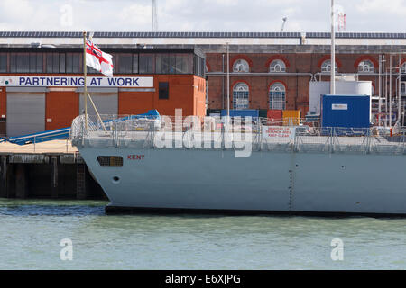 HMS Kent F78 Type 23 Duke class frigate portsmouth docks hampshire uk gb Stock Photo