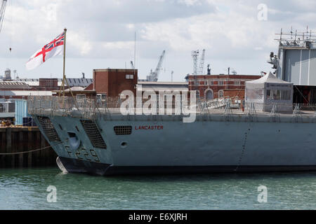 HMS Lancaster 'Duke' class Type 23 frigate F229 portsmouth docks Stock Photo