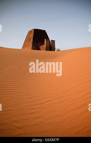 One of the Pyramids of Meroe, Sudan, Africa Stock Photo