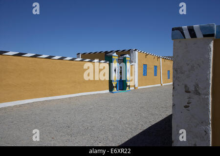 Colorful gate, Dongola, Northern, Sudan Stock Photo