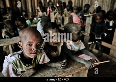 Children in a Massai village school, Kenya, Africa Stock Photo