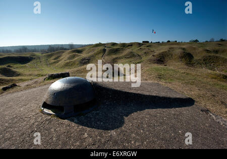 Verdun WW1 Battlefield site, Verdun-sur-Meuse, France. March 2014 Seen here: The Remains of Fort de Vaux on the Verdun Battlefie Stock Photo