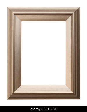 Rectangular Picture Frame Isolated on White Background. Stock Photo