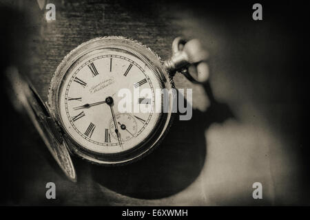 A antique American Waltham pocket watch dated to the later Victorain era. Stock Photo