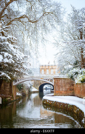 Winter view of the Kennet and Avon Canal in Sydney Gardens, Bath, England, UK Stock Photo