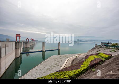 It is the largest hydroelectric dam and the largest hydroelectric plant in the world. Took in 2010. Stock Photo