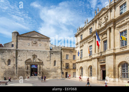 Place de la Republique, Arles, Provence, France Stock Photo