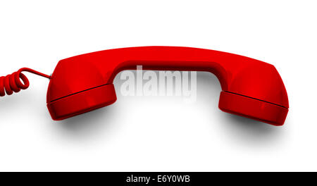 Phone Receiver Side View Isolated on White Background. Stock Photo