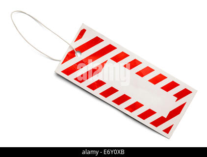 Large Airplane Tag with Copy Space Isolated on White Background. Stock Photo