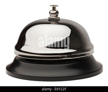 Metal service bell on white background isolated. Stock Photo