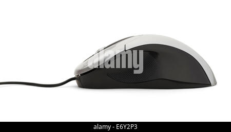 Side View of Computer Mouse Isolated on White Background. Stock Photo