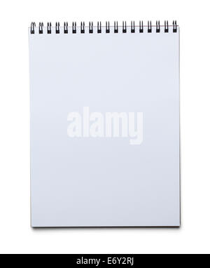 Blank Spiral Art Pad Isolated on White Background. Stock Photo