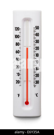 Weather Thermometer Isolated on White Background. Stock Photo