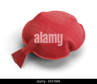 Red Rubber Noise Maker Isolated on a White Background. Stock Photo