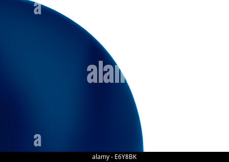 Abstract of a deep blue semi-circle on white background Stock Photo