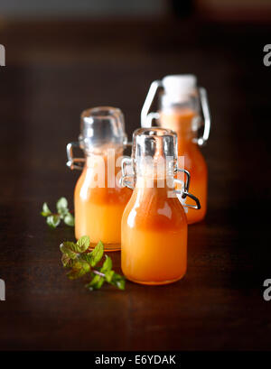 Apple,orange and carrot juice Stock Photo