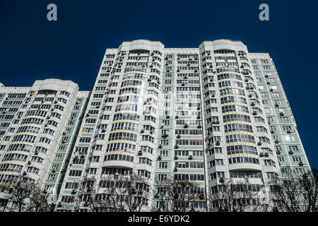 Newly built high-rise apartment building in Moscow Stock Photo