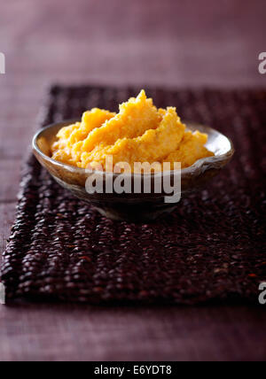 Vanilla-flavored sweet potato mash Stock Photo