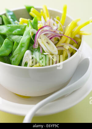 Two types of beans with onions Stock Photo