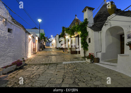 Italy  Puglia Apuglia Alberobello Trulli houses. The Trulli of the district Monti Stock Photo