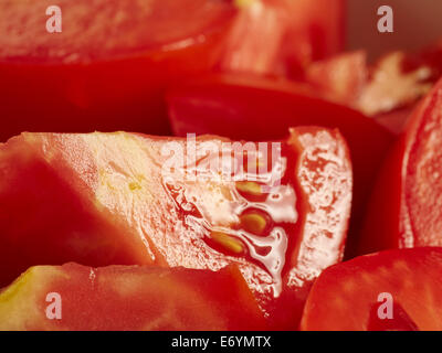 Wedges of ripe tomato Stock Photo