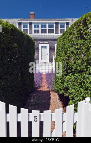 A Shingle Style Cape Cod house Siasconset Nantucket Island Massachusetts New England USA Stock Photo