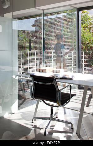 Home office in Amir Navon House, Israel. Stock Photo