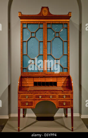 Mahogany desk and bookcase, 1795 Stock Photo