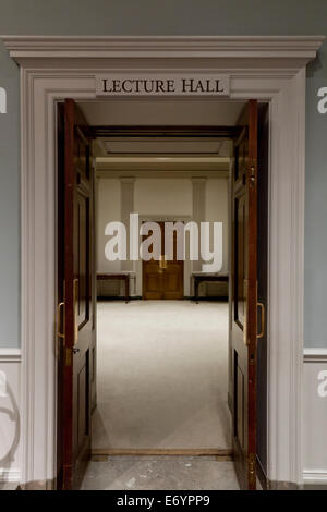 Lecture Hall entrance doors - Washington, DC USA Stock Photo