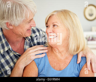 Senior couple at home Stock Photo