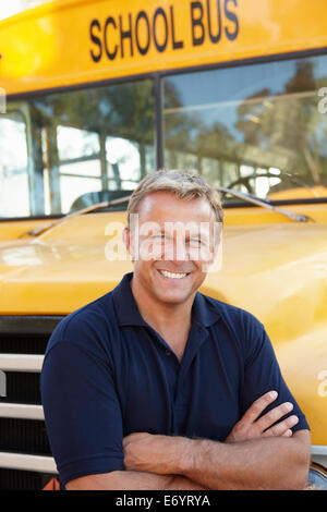 School bus driver Stock Photo