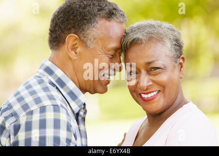 Senior  couple romantic portrait Stock Photo