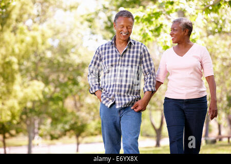Senior couple in summer park Stock Photo - Alamy