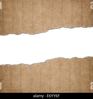 Background made of torn cardboard paper and white text space Stock Photo