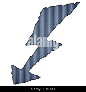 Blue striped lighting isolated on white background Stock Photo
