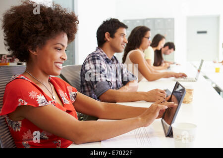 Design Team Collaborating On Project Together Stock Photo