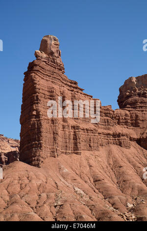 USA, Utah, Capitol Reef National Park, layered sandstone formation Stock Photo