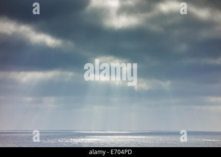 Stormy sky and ocean, Lanzarote, Canary Islands, Spain Stock Photo