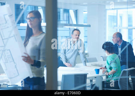 Group of business people having discussion Stock Photo