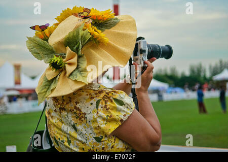 Fashion Photographer at the King's Cup Elephant Polo by the Anantara Hote in Bangkok, Thailand Stock Photo