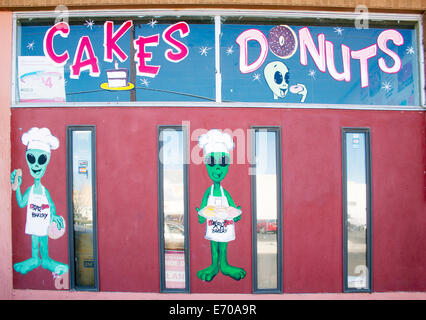 Alien Cakes and Donuts in Roswell New Mexico Stock Photo